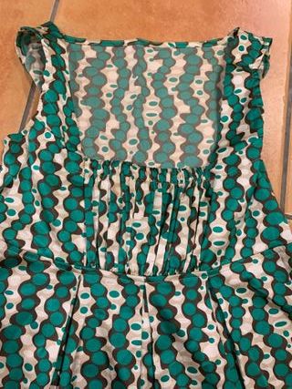 Blusa Talla M sin manga, fruncida