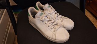 Zapatillas Adidas Advantage Blancas/Verdes 38 2/3