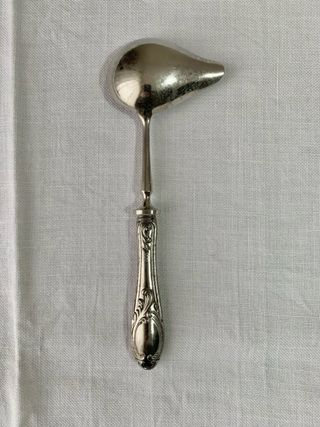 Cucchiaio da salsa marchiato argento 800 vintage
