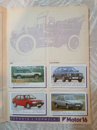 Álbum de Cromos Coches Motor 16