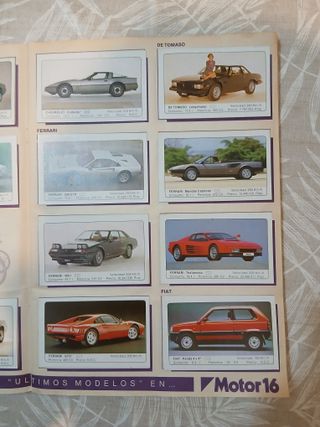 Álbum de Cromos Coches Motor 16
