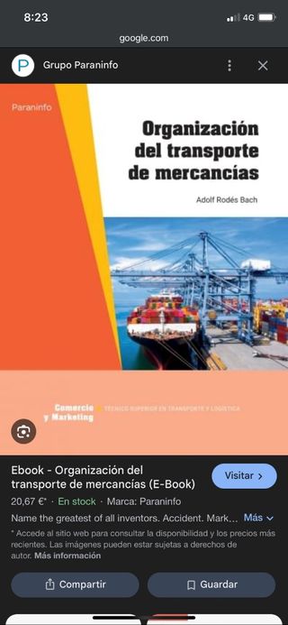 Organización del transporte de mercancías
