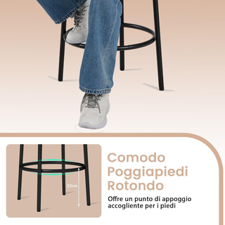 Sgabello da Bar 48 x 48 x 68 cm, Sedia da Pranzo c