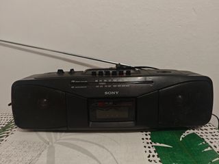 Radio Sony Boombox Cassette FM/AM Negra