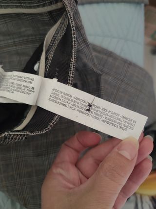 Pantalones de cuadros beige hombre