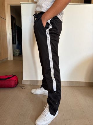Pantalón Champion Vintage Negro/Blanco