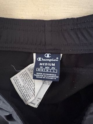 Pantalón Champion Vintage Negro/Blanco