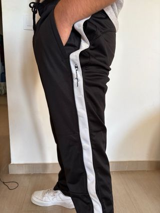 Pantalón Champion Vintage Negro/Blanco