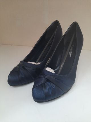 Zapatos Palma Raso Azul Talla 39