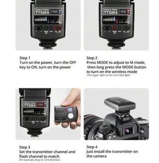 Godox TT520II Flash Speedlite 433 MHz-