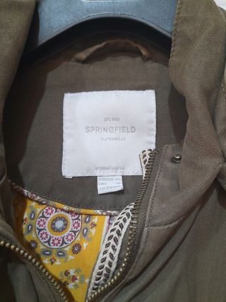 Parka Springfield Talla 44 Verde Oliva