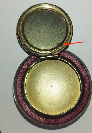 Colgante Antiguo de Esmalte Guilloché Morado