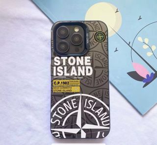 Custodia nera Stone Island per iPhone 13