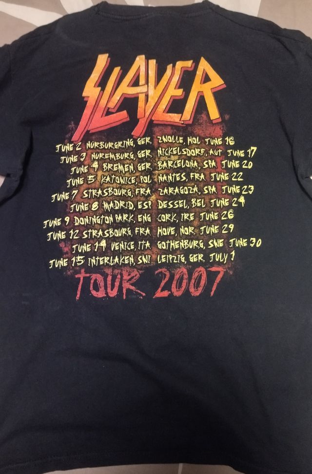 Camiseta Slayer Vintage Talla M