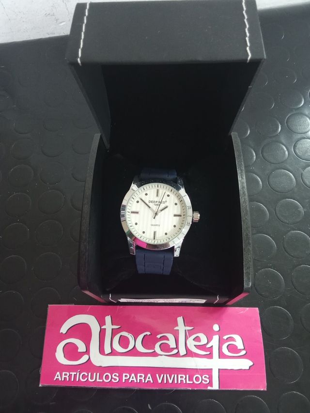 DEEP RED Relógio Quartzo Azul e Branco...