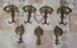 Ganci appendiabiti in metallo dorato stile italian
