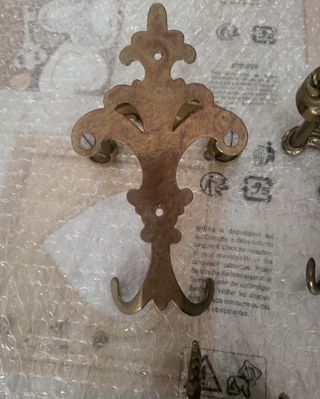 Ganci appendiabiti in metallo dorato stile italian
