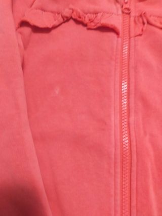 Sudadera niña 4-6 años coral con volantes