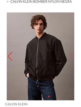 Chaqueta Bomber Calvin Klein Negra