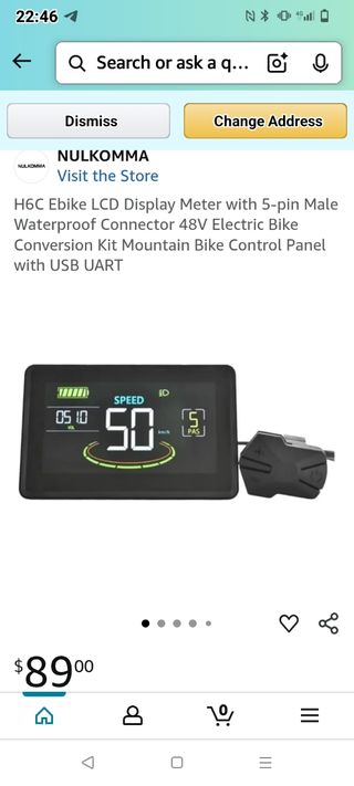 Pantalla H6C para bicicleta eléctrica