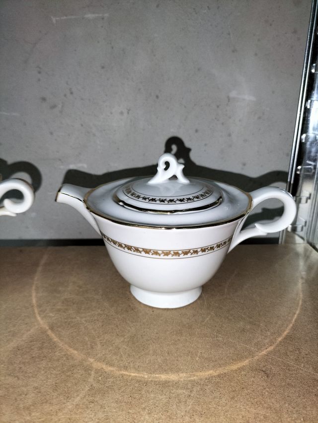 Tetera, Cafetera y Azucarero Porcelana PL France