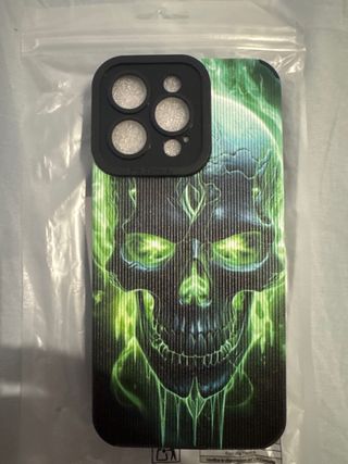 Funda iPhone Calavera Fuego Verde