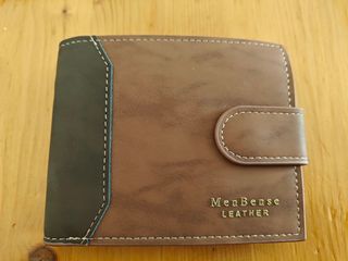 Cartera/Billetera MenBense Cuero Marrón y Negro