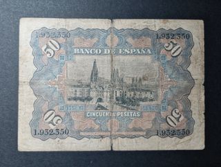 Billete 50 pesetas del 1907