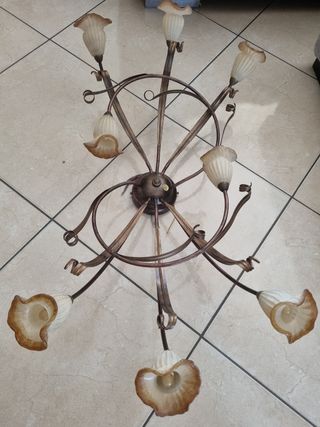Lampadario e 2 applique artigianali