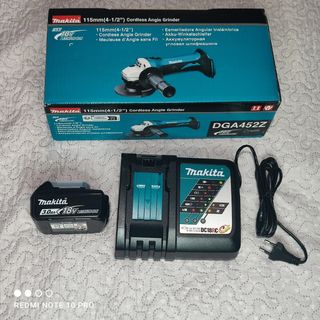 Radial Makita DGA452Z con Batería y Cargador