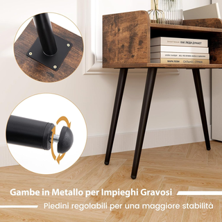 Comodino 50 x 32 x 58cm, Tavolino Moderno con Mens