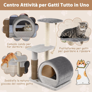 Albero per Gatti a 3 Livelli, Albero Tiragraffi pe