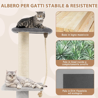 Albero per Gatti a 3 Livelli, Albero Tiragraffi pe