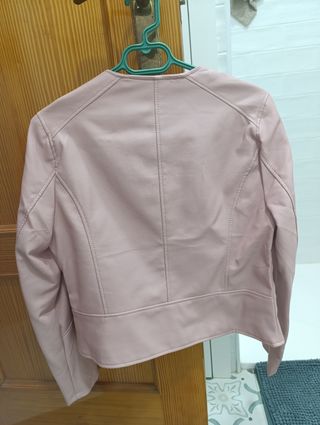 Cazadora polipiel rosa Lefties Talla L