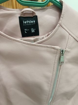 Cazadora polipiel rosa Lefties Talla L