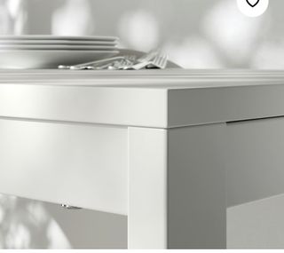 Mesa comedor extensible blanca Ikea