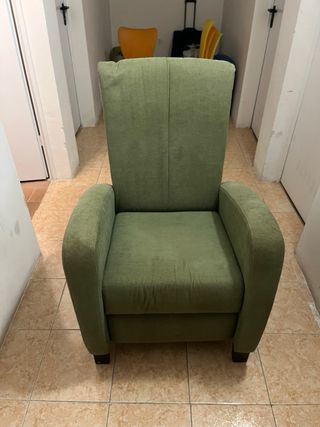 2 Butacas Reclinables Tela Verde