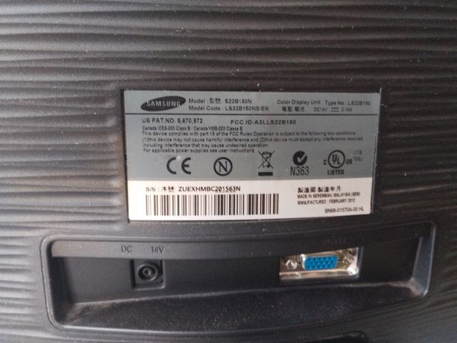 Pantalla Samsung SyncMaster S22B150N