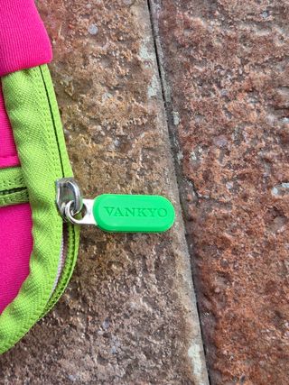 Borsa porta tablet fucsia e lime