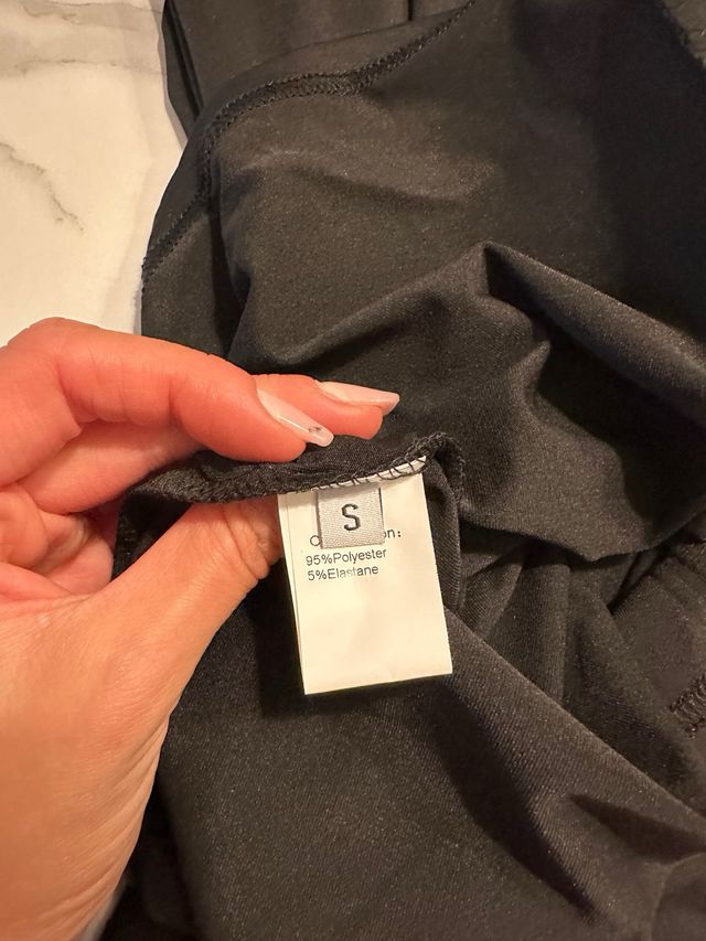 Abito lungo pizzo nero e beige