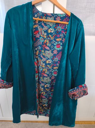 Kimono reversible estampado floral