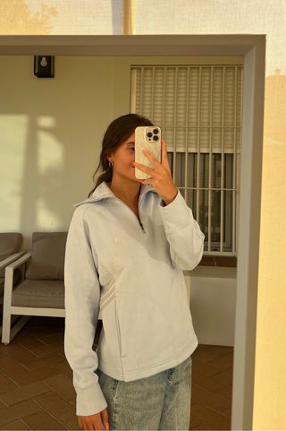 Sudadera Adidas Celeste Talla S Vintage