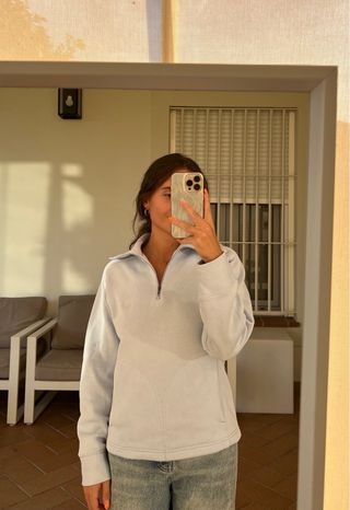 Sudadera Adidas Celeste Talla S Vintage