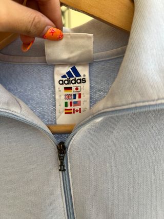Sudadera Adidas Celeste Talla S Vintage