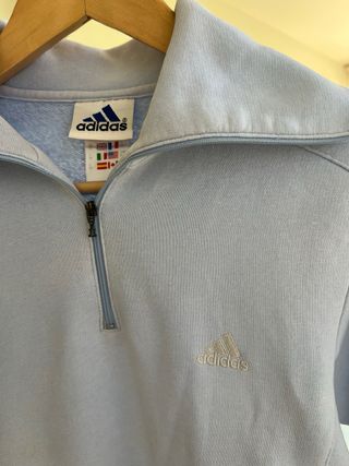 Sudadera Adidas Celeste Talla S Vintage