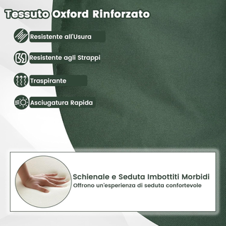 Sedia da Campeggio con Ombrello Regolabile, Sedia