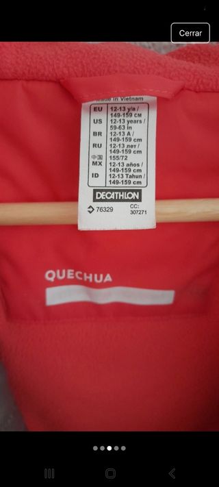 Cazadora Quechua 12-13 años 