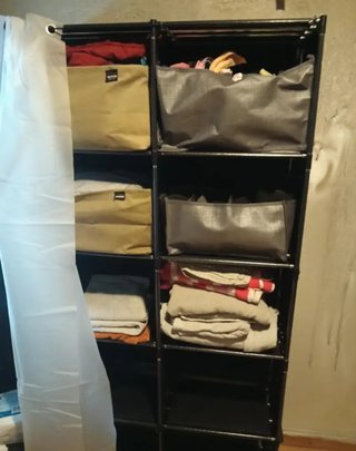 Armario 6 estantes baño toallas auxiliar tela