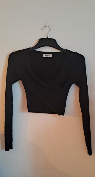 Camiseta MISS KISS manga larga negra talla única