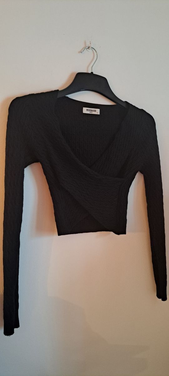 Camiseta MISS KISS manga larga negra talla única